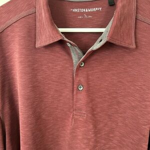 Johnston & Murphy Men's Red Polo Shirt